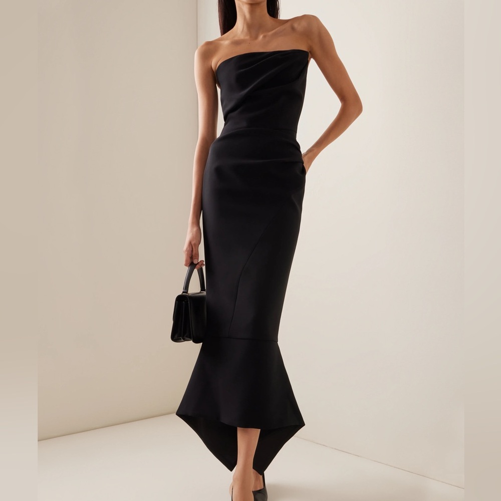 Fehaute | Glamorous Asymmetrical Black Dress